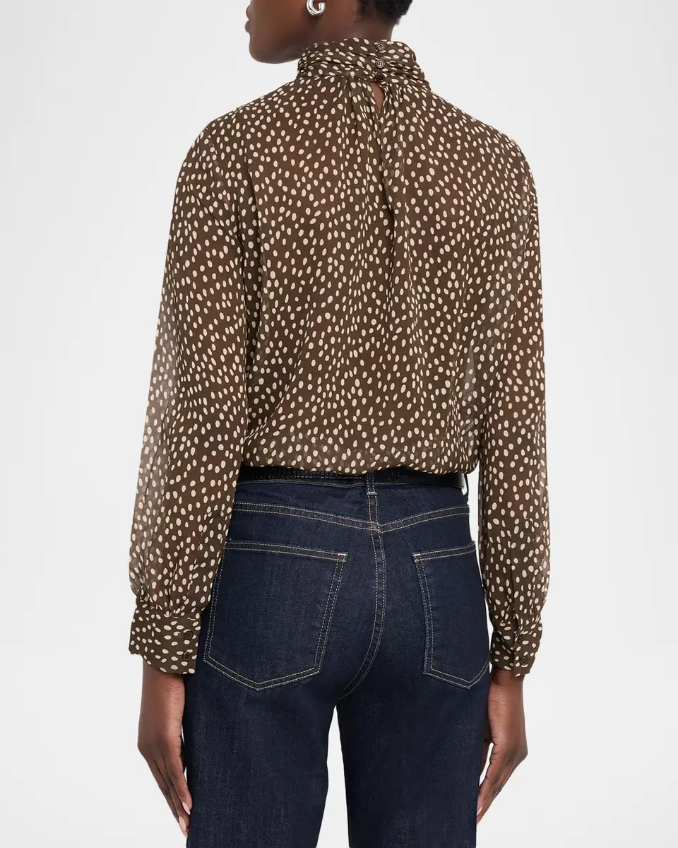 Nili Lotan Remie Polka-Dot Blouse | Thumbnail 3 Nili Lotan Remie Polka-Dot Blouse | Thumbnail 3