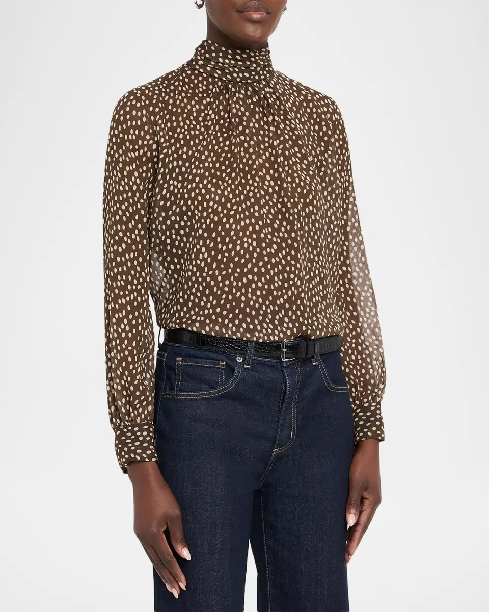Nili Lotan Remie Polka-Dot Blouse | Thumbnail 4 Nili Lotan Remie Polka-Dot Blouse | Thumbnail 4