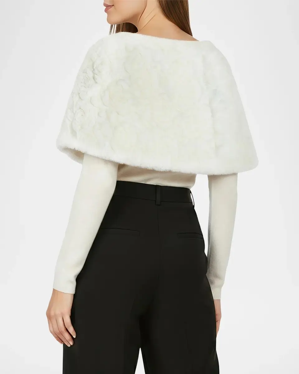 Gorski Select Rose-Cut Lamb Shearling Capelet | Thumbnail 3 Gorski Select Rose-Cut Lamb Shearling Capelet | Thumbnail 3