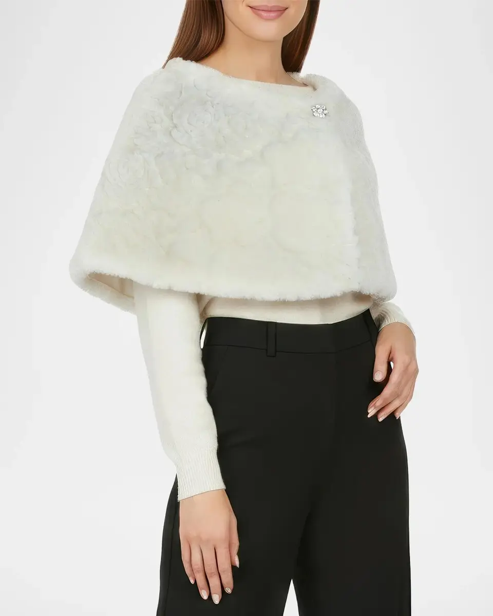 Gorski Select Rose-Cut Lamb Shearling Capelet | Thumbnail 5 Gorski Select Rose-Cut Lamb Shearling Capelet | Thumbnail 5