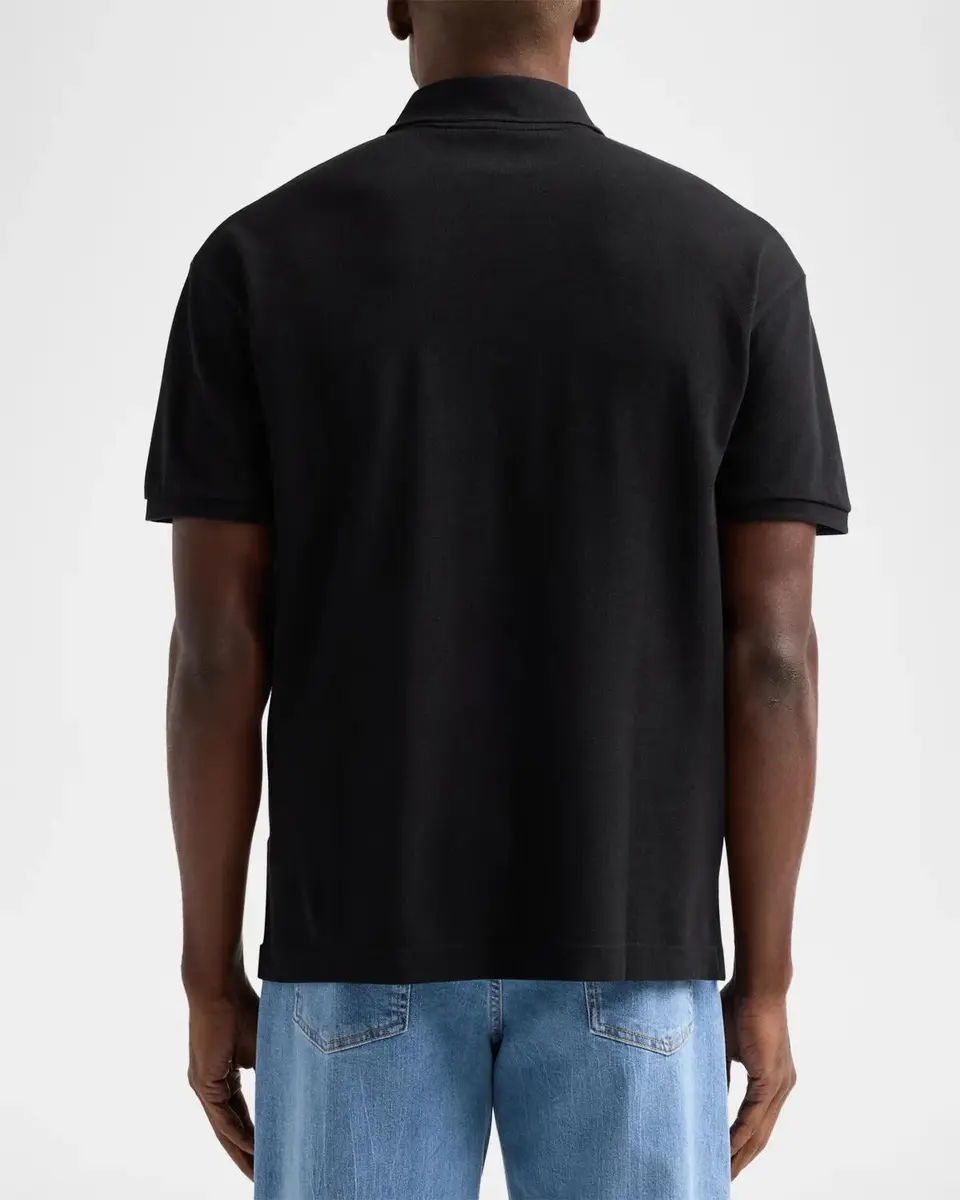 Palm Angels Men's Logo Cotton Polo Shirt | Thumbnail 3 Palm Angels Men's Logo Cotton Polo Shirt | Thumbnail 3