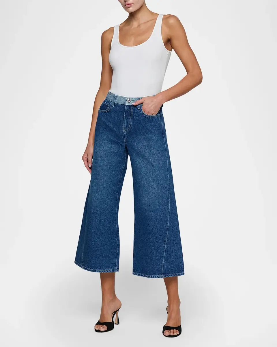 L'Agence Bronte High-Rise Cropped Wide-Leg Jeans | Thumbnail 2 L'Agence Bronte High-Rise Cropped Wide-Leg Jeans | Thumbnail 2