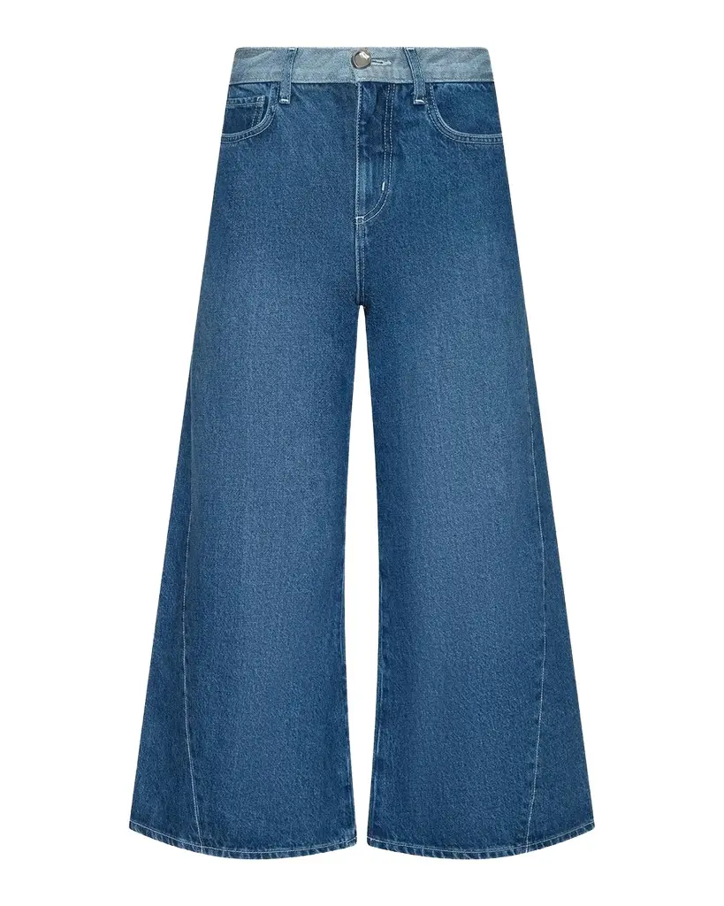 L'Agence Bronte High-Rise Cropped Wide-Leg Jeans
