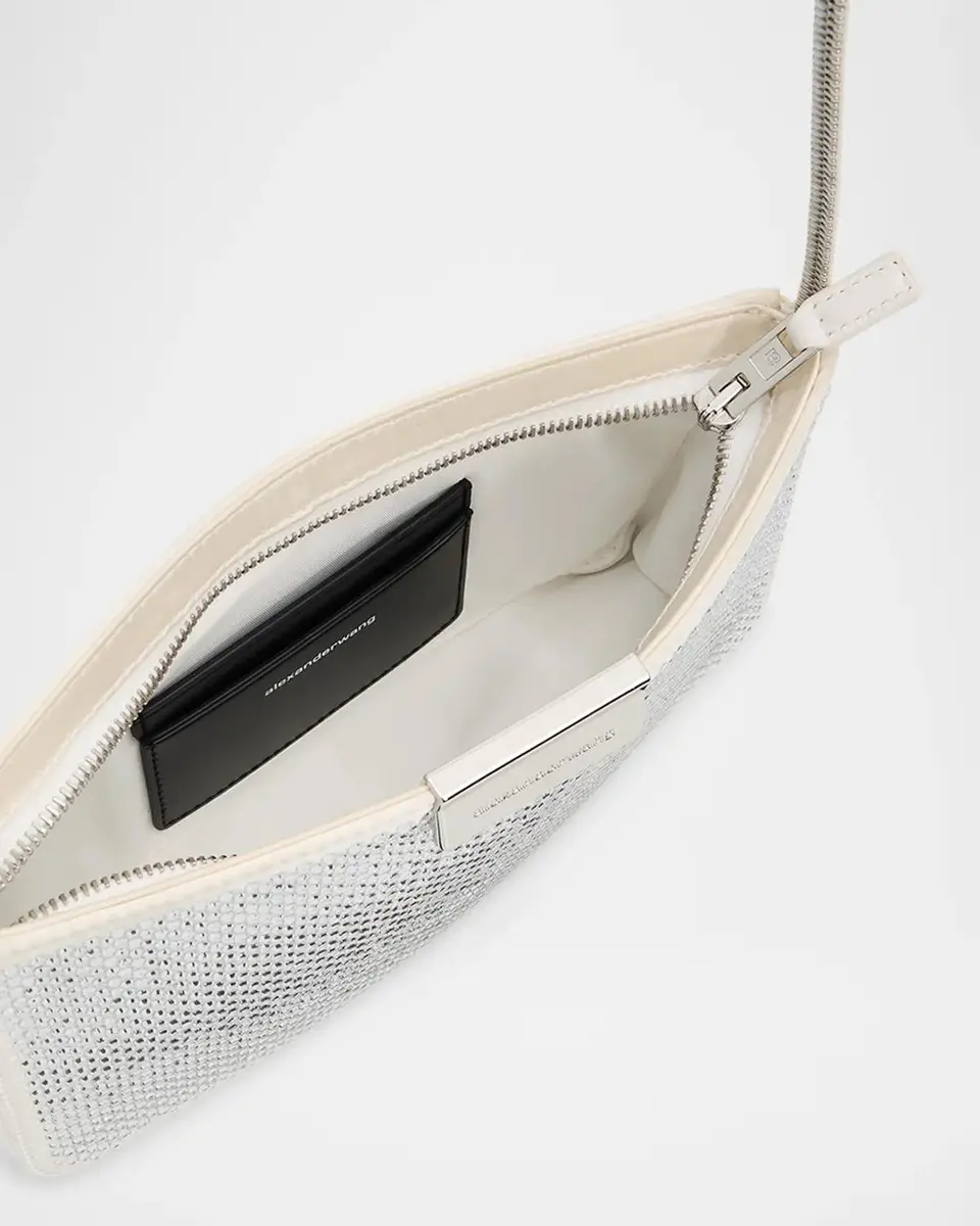 Alexander Wang Siren Crystal Satin Pochette | Thumbnail 3