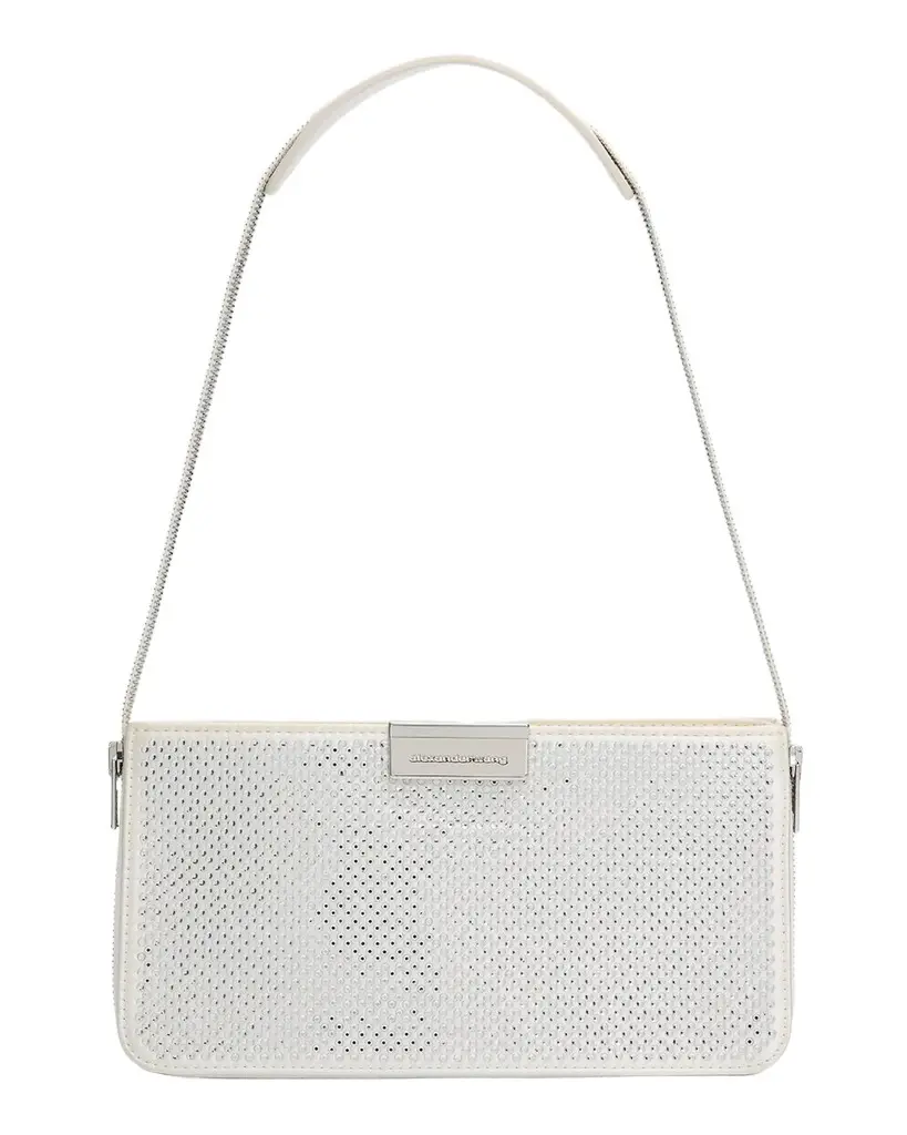 Alexander Wang Siren Crystal Satin Pochette