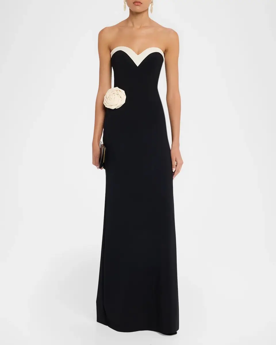 Chiara Boni La Petite Robe Strapless Sweetheart Rosette Gown | Thumbnail 2 Chiara Boni La Petite Robe Strapless Sweetheart Rosette Gown | Thumbnail 2