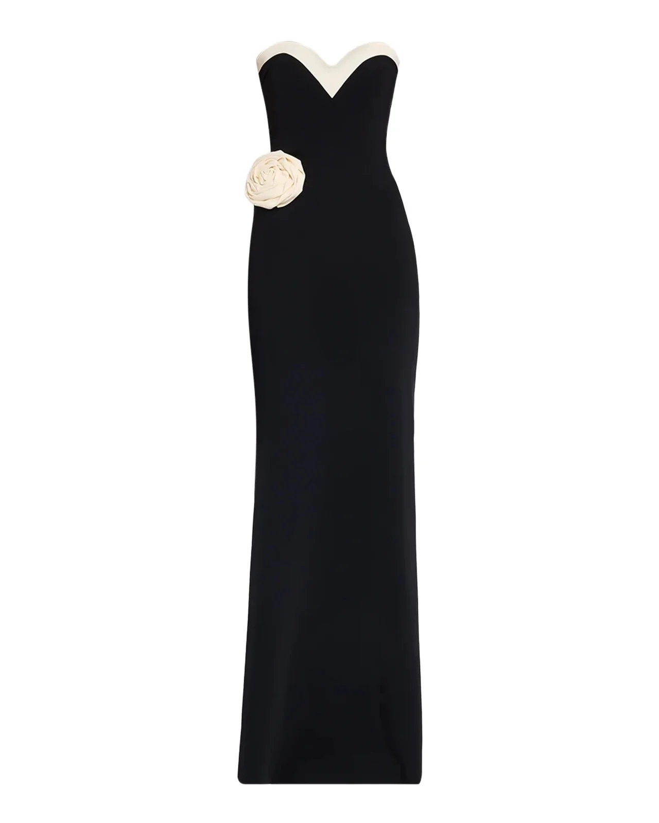 Chiara Boni La Petite Robe Strapless Sweetheart Rosette Gown