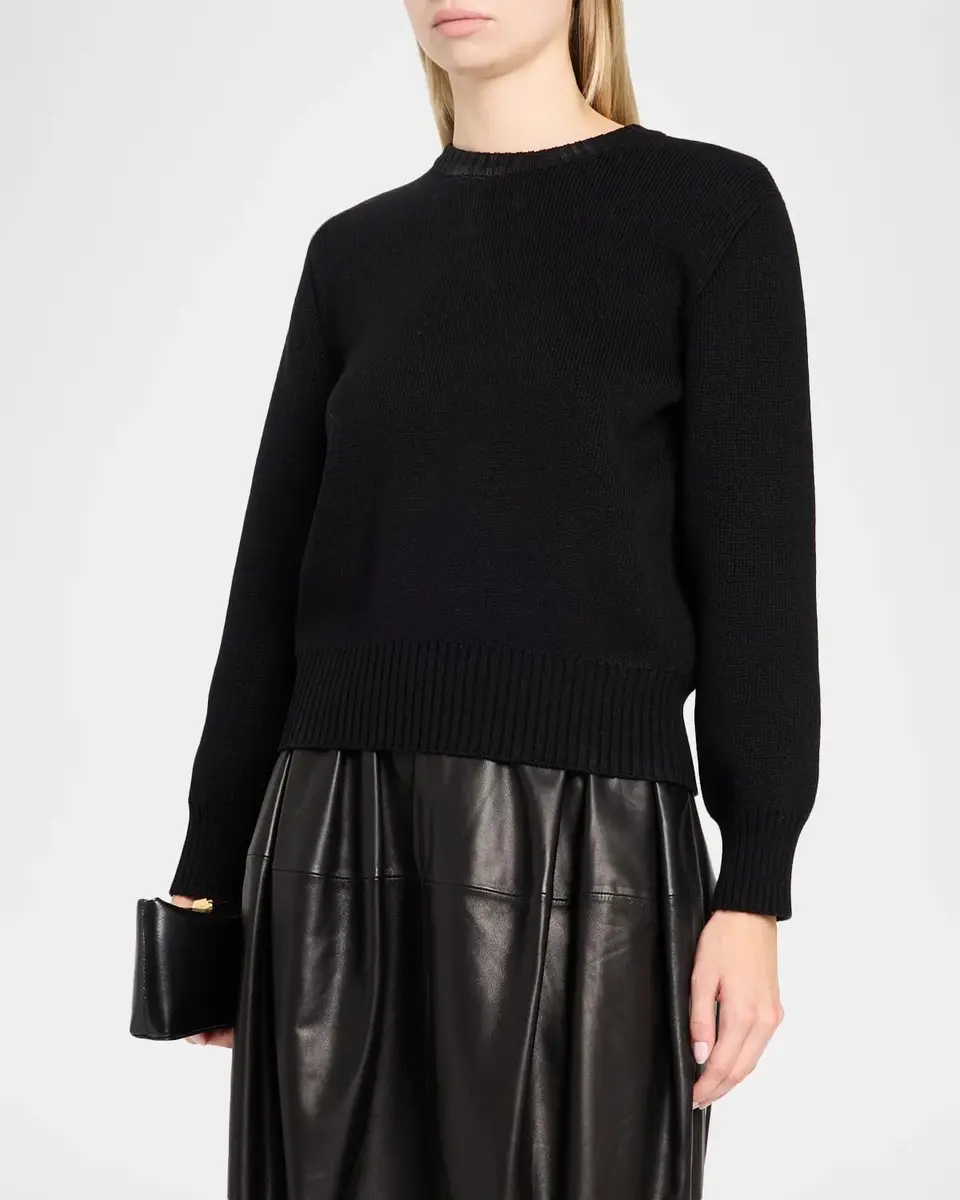 TOTEME Wool-Cotton Crewneck Sweater | Thumbnail 4 TOTEME Wool-Cotton Crewneck Sweater | Thumbnail 4