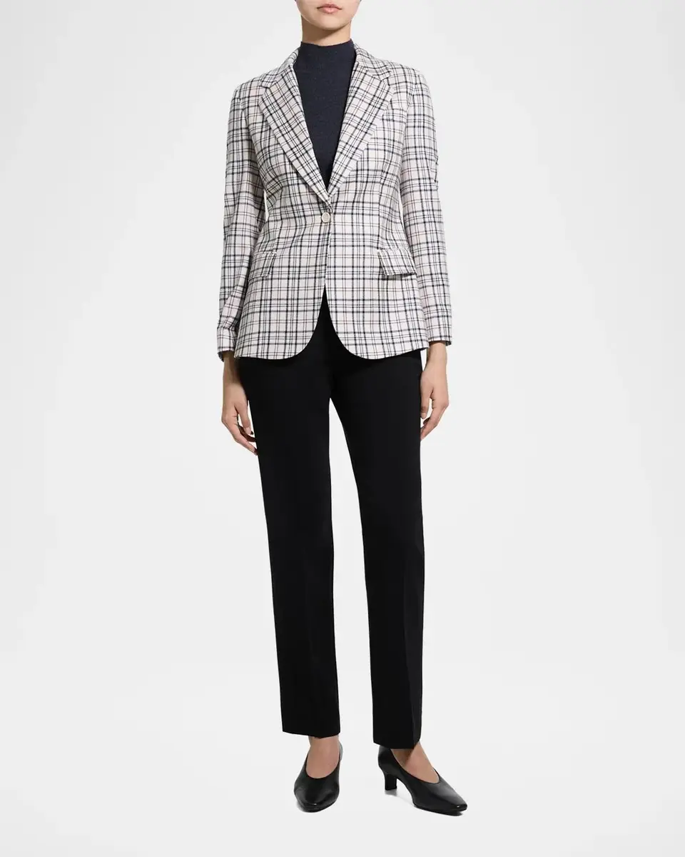 Theory Lynnia Plaid Wool Blazer | Thumbnail 2 Theory Lynnia Plaid Wool Blazer | Thumbnail 2