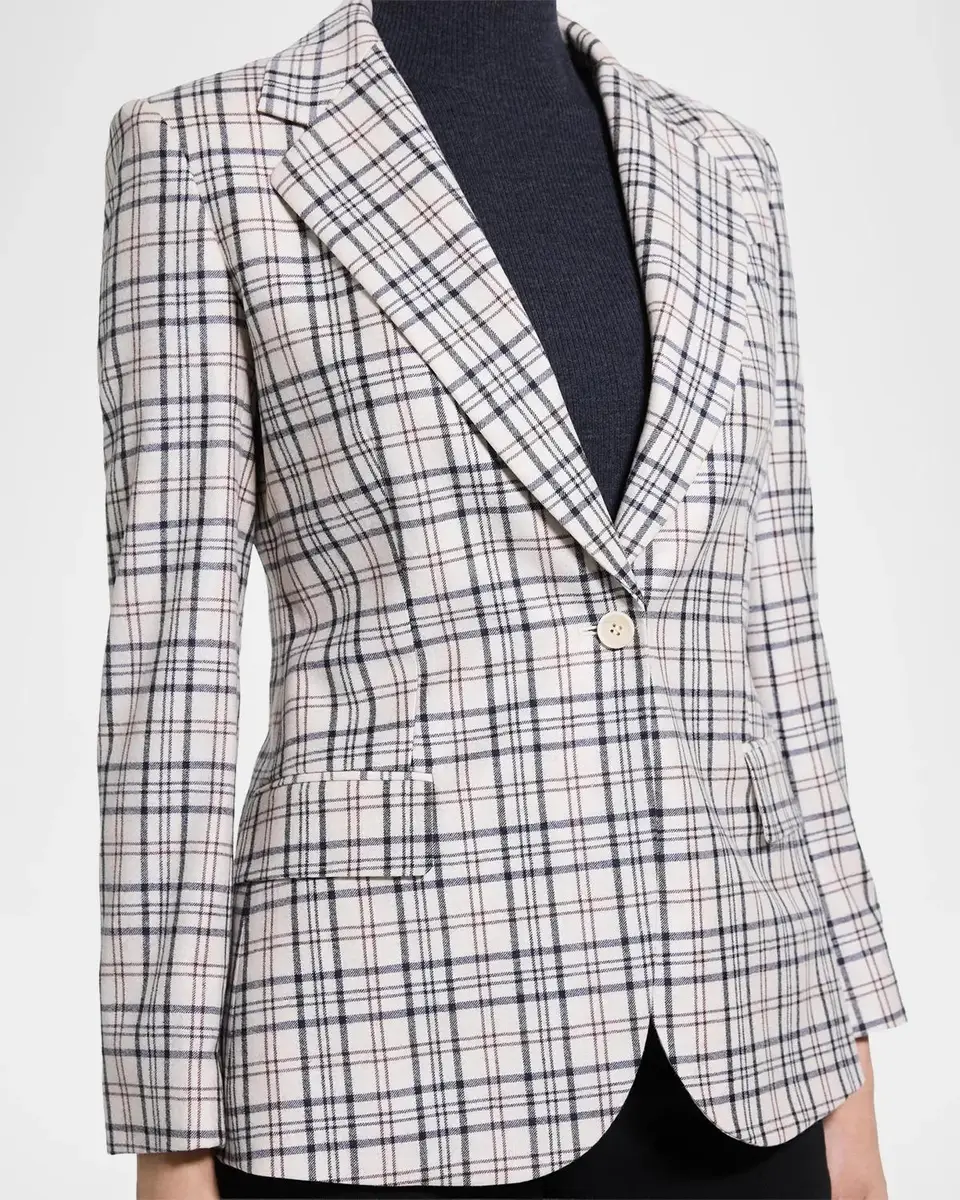 Theory Lynnia Plaid Wool Blazer | Thumbnail 5 Theory Lynnia Plaid Wool Blazer | Thumbnail 5