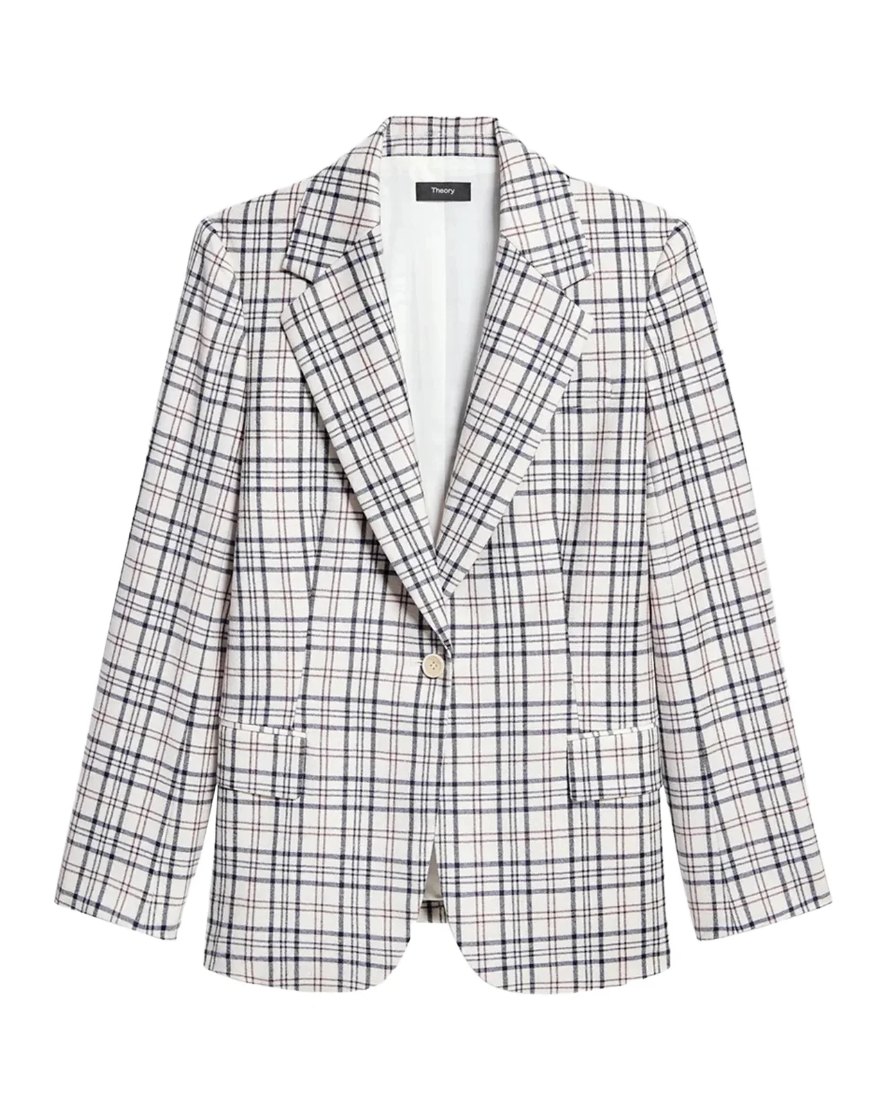 Lynnia Plaid Wool Blazer