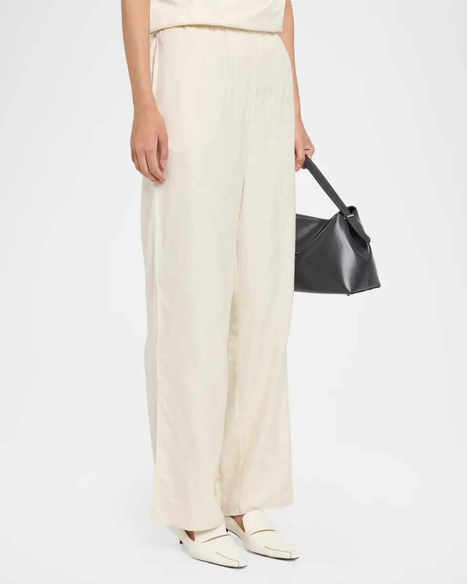 TOTEME Monogram Flannel Straight-Leg Trousers | Thumbnail 4 TOTEME Monogram Flannel Straight-Leg Trousers | Thumbnail 4
