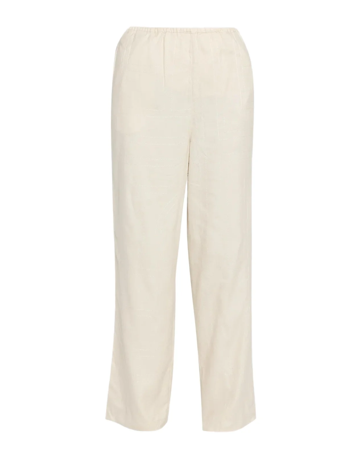 TOTEME Monogram Flannel Straight-Leg Trousers