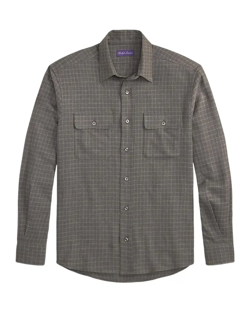 Ralph Lauren Men's Tattersall Cotton Flannel Shirt
