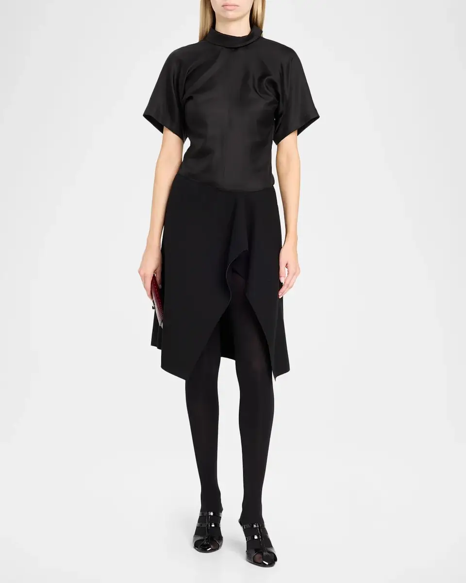 TOTEME Short Slit Scuba Skirt | Thumbnail 2 TOTEME Short Slit Scuba Skirt | Thumbnail 2