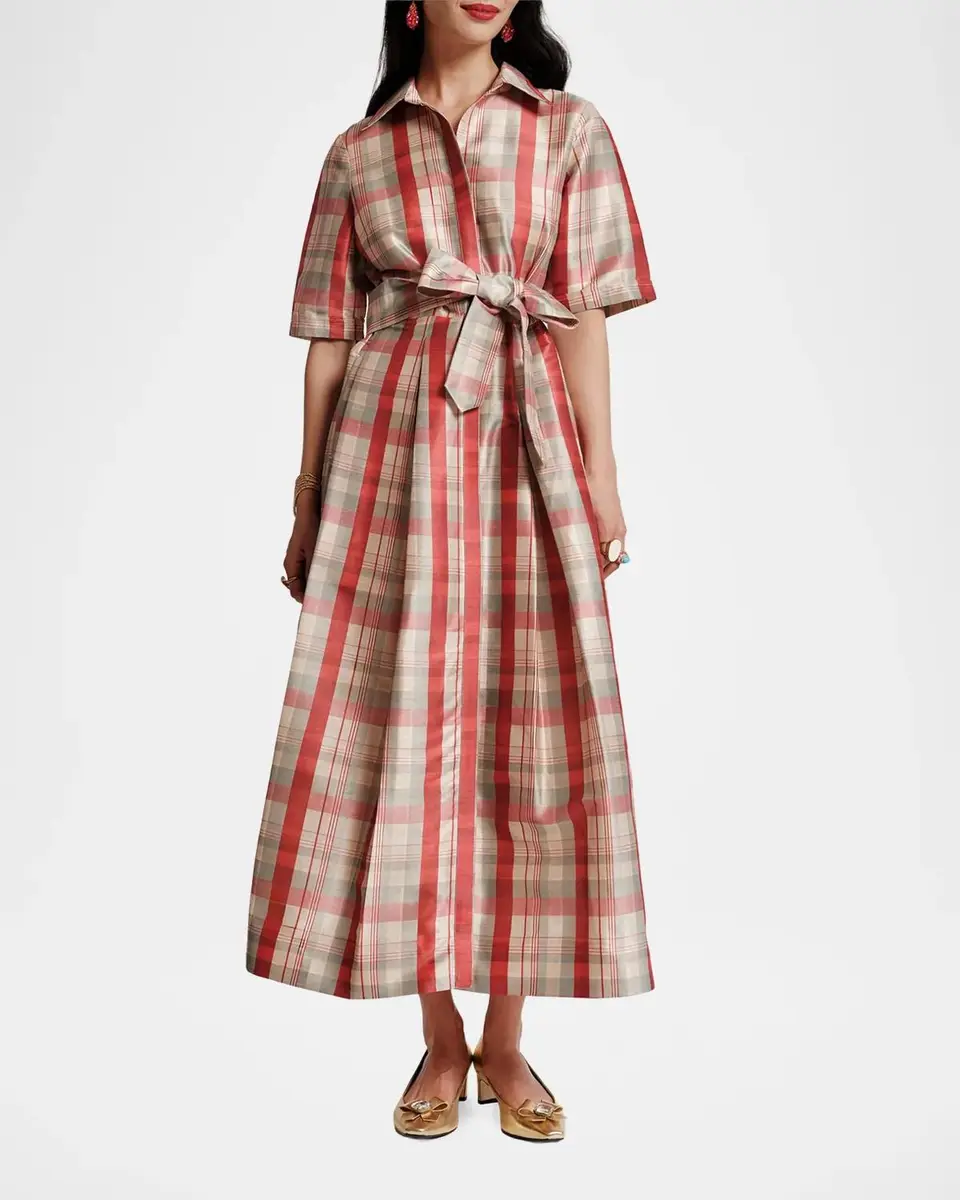 Frances Valentine Bella Plaid Belted Maxi Dress | Thumbnail 2 Frances Valentine Bella Plaid Belted Maxi Dress | Thumbnail 2