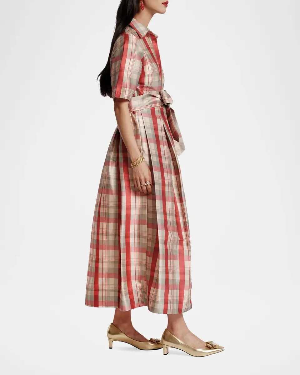 Frances Valentine Bella Plaid Belted Maxi Dress | Thumbnail 4 Frances Valentine Bella Plaid Belted Maxi Dress | Thumbnail 4