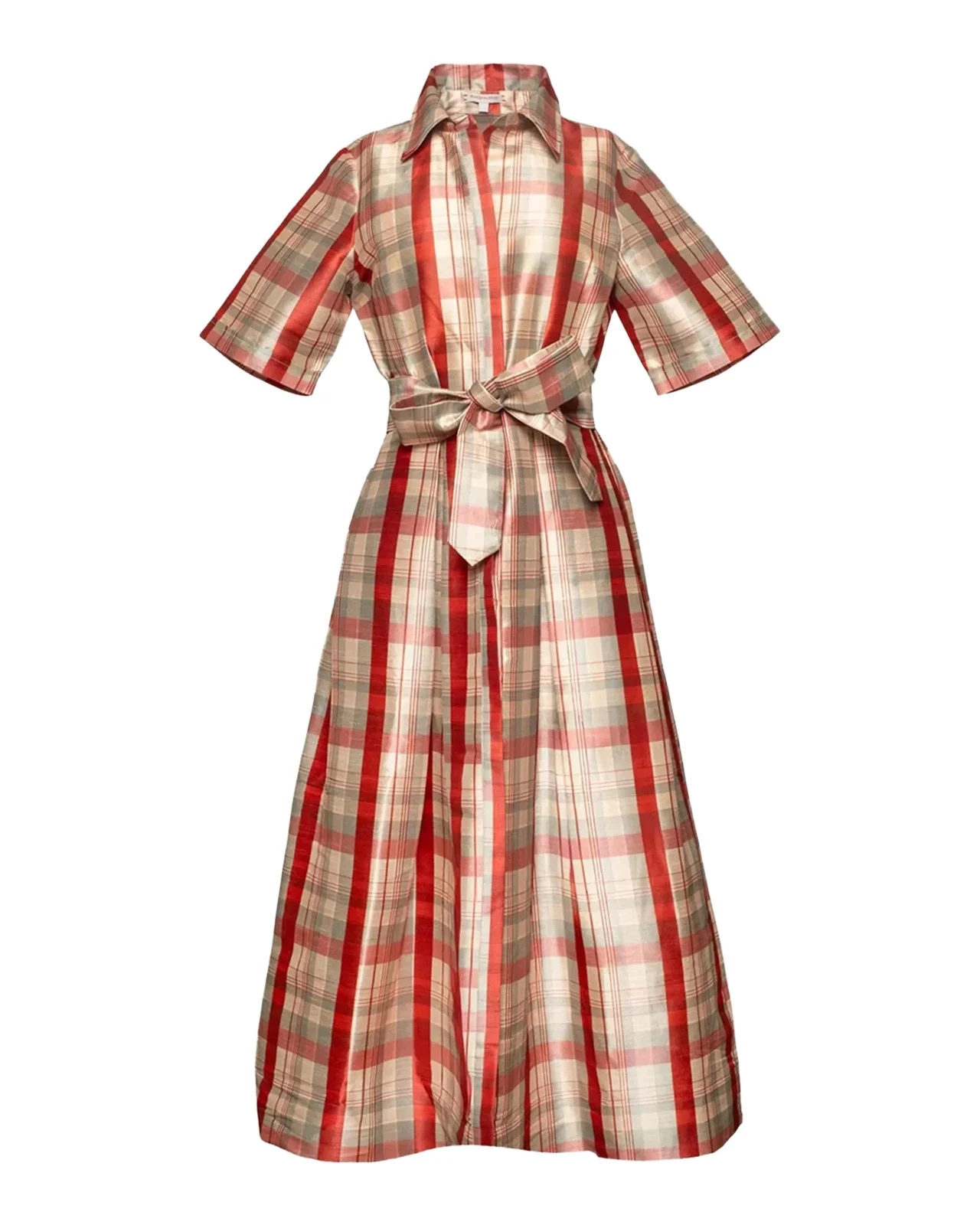 Bella Plaid Belted Maxi Dress Bella Plaid Belted Maxi Dress