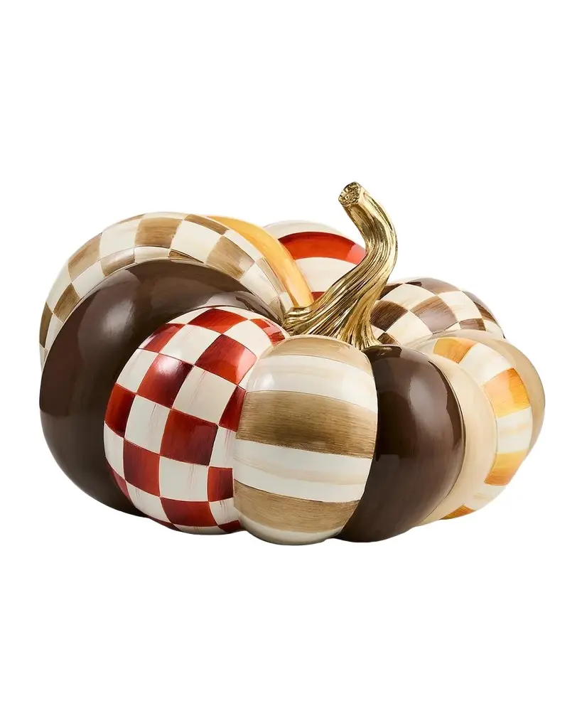 Large Harvest Glow Patchwork Pumpkin Large Harvest Glow Patchwork Pumpkin