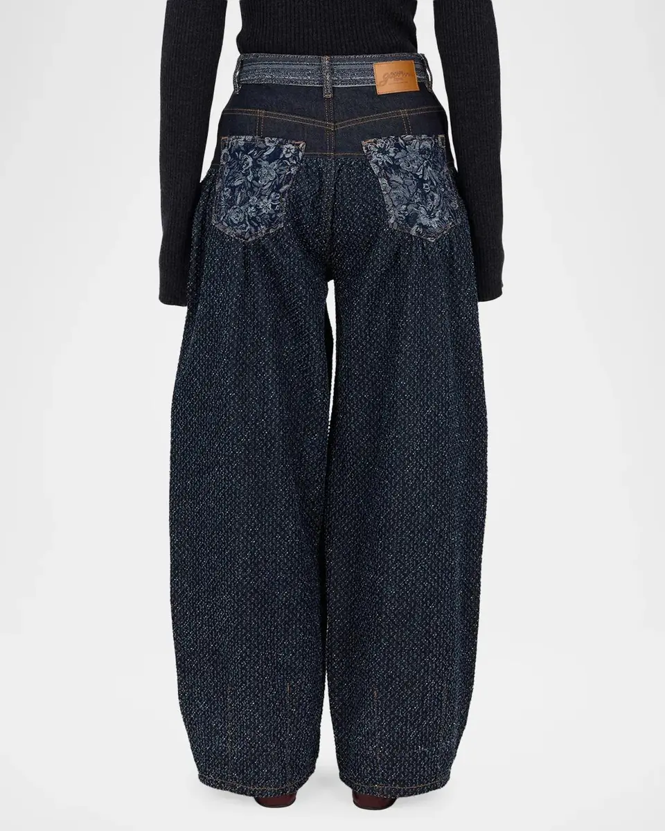 Ganni Patchwork Denim Corset Balloon Jeans | Thumbnail 3 Ganni Patchwork Denim Corset Balloon Jeans | Thumbnail 3