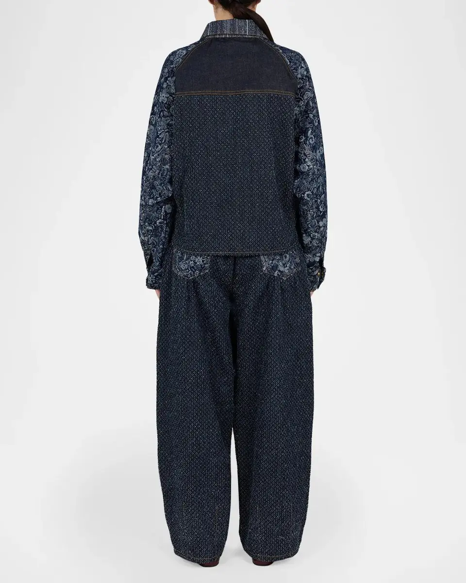 Ganni Patchwork Denim Button-Front Shirt | Thumbnail 3 Ganni Patchwork Denim Button-Front Shirt | Thumbnail 3