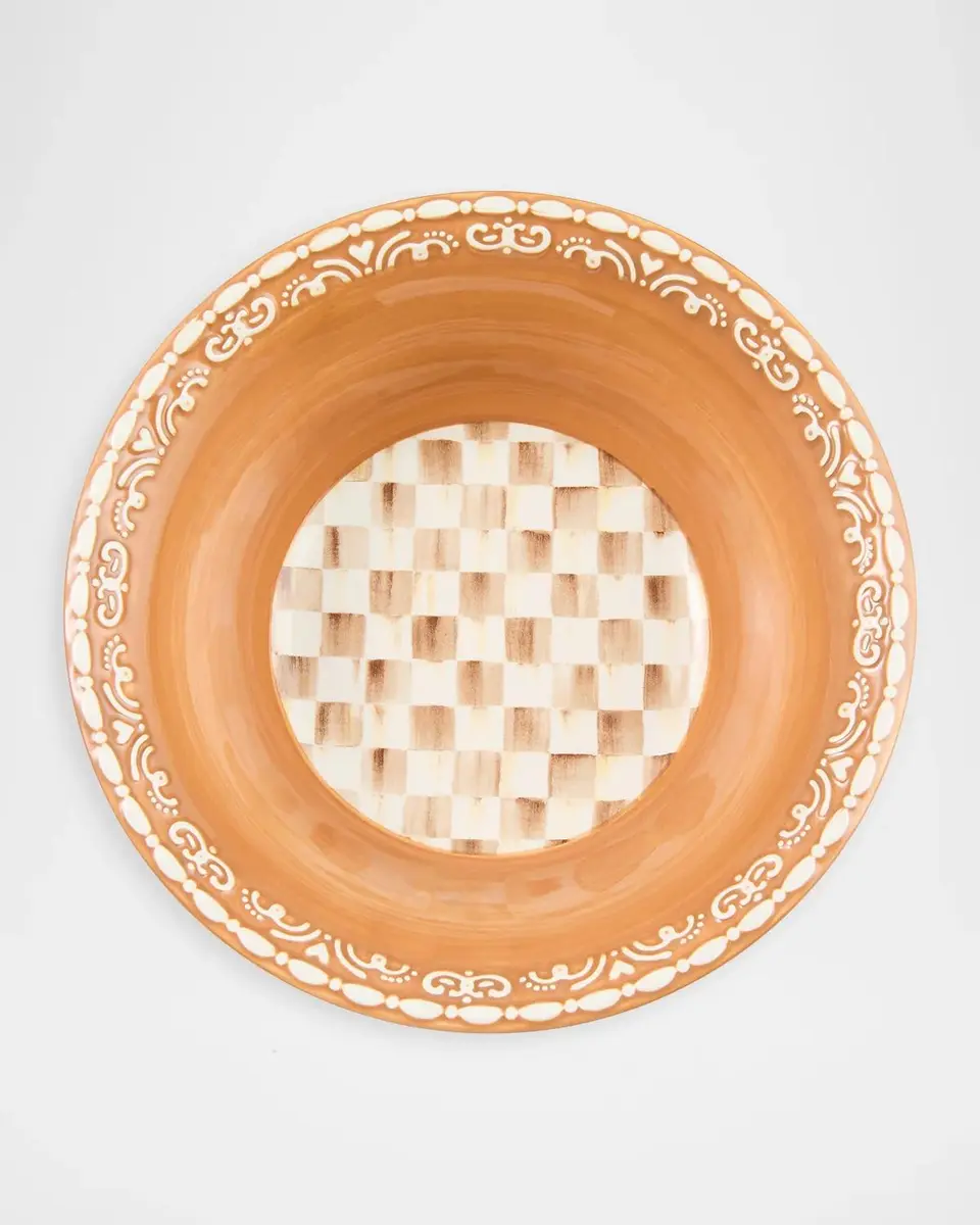 MacKenzie-Childs Mocha Check Gingerbread Cookie Tray | Thumbnail 2 MacKenzie-Childs Mocha Check Gingerbread Cookie Tray | Thumbnail 2