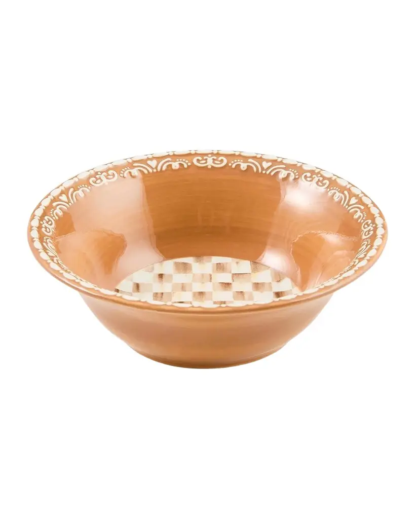MacKenzie-Childs Mocha Check Gingerbread Cookie Tray
