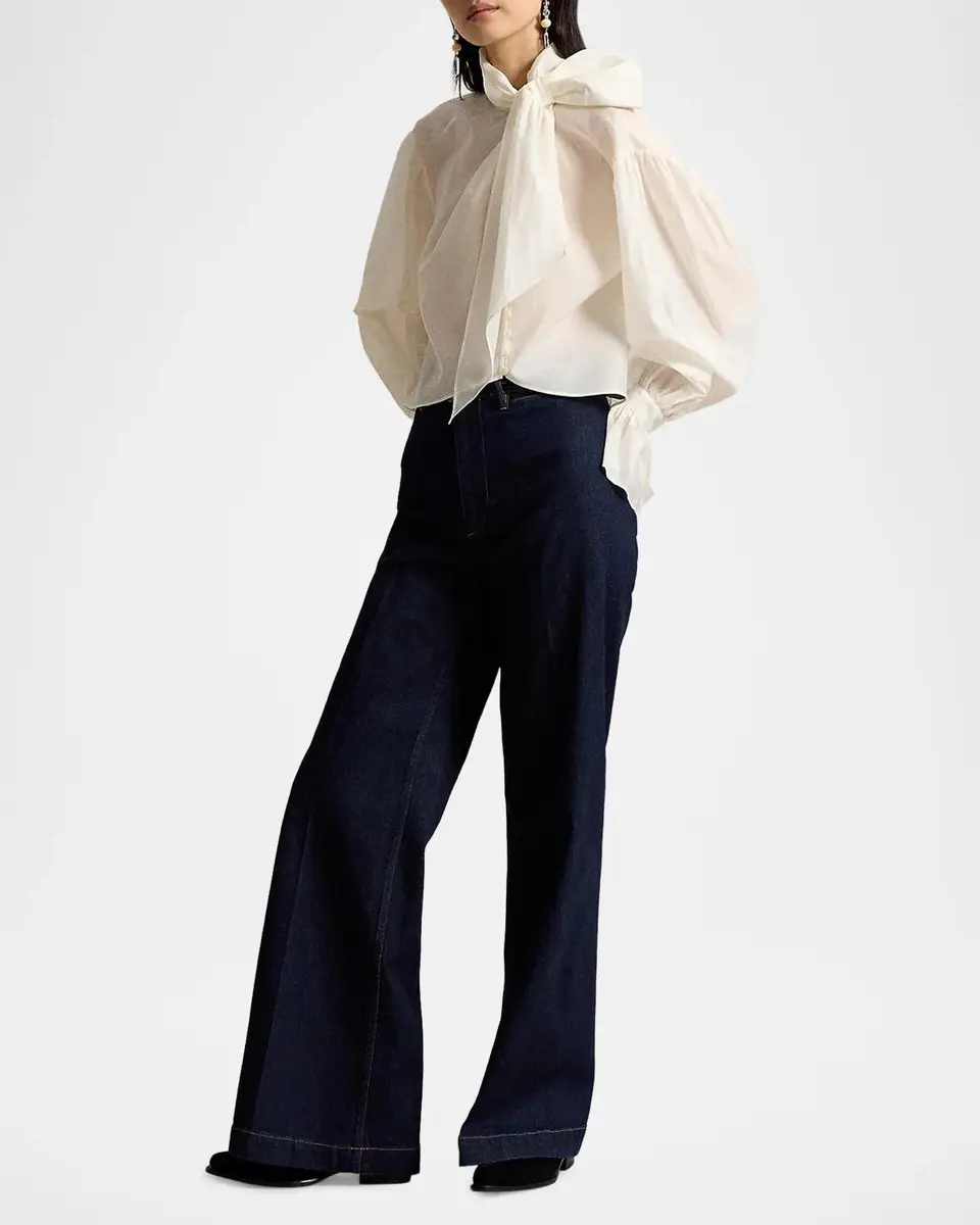 Polo Ralph Lauren Tieneck Cotton-Silk Organdy Shirt | Thumbnail 2 Polo Ralph Lauren Tieneck Cotton-Silk Organdy Shirt | Thumbnail 2