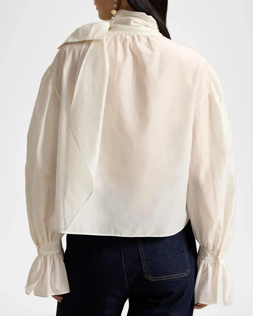 Polo Ralph Lauren Tieneck Cotton-Silk Organdy Shirt | Thumbnail 3 Polo Ralph Lauren Tieneck Cotton-Silk Organdy Shirt | Thumbnail 3