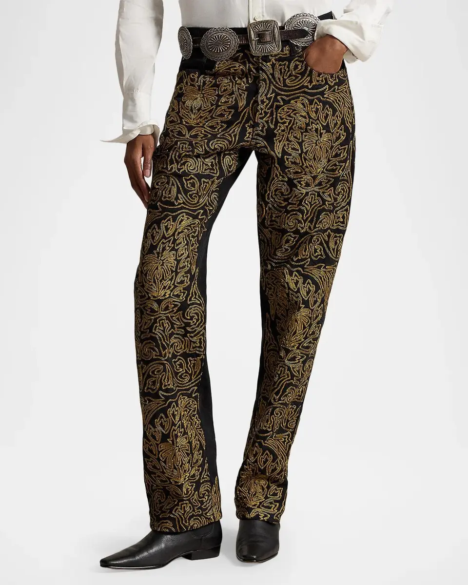 Ralph Lauren Soutache Relaxed Straight Jean | Thumbnail 4 Ralph Lauren Soutache Relaxed Straight Jean | Thumbnail 4