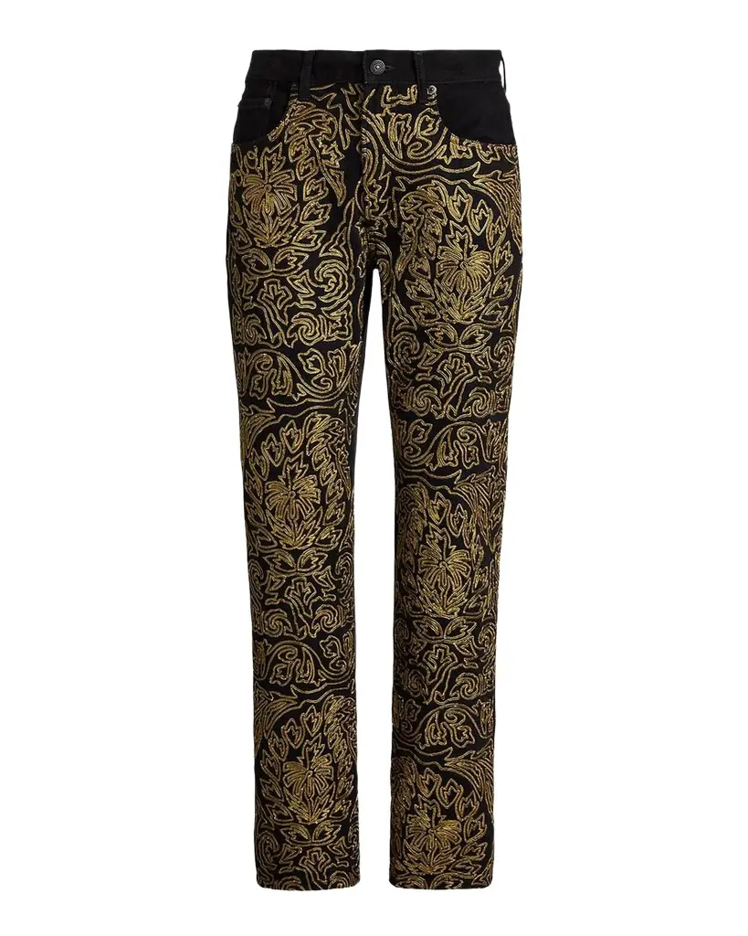Ralph Lauren Soutache Relaxed Straight Jean