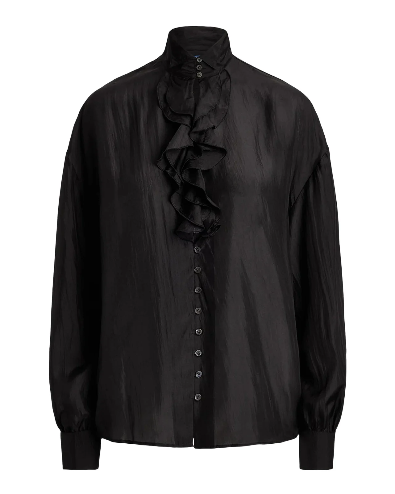 Polo Ralph Lauren Silk Habutai Ruffle Shirt