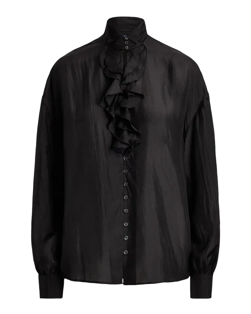 Silk Habutai Ruffle Shirt Silk Habutai Ruffle Shirt