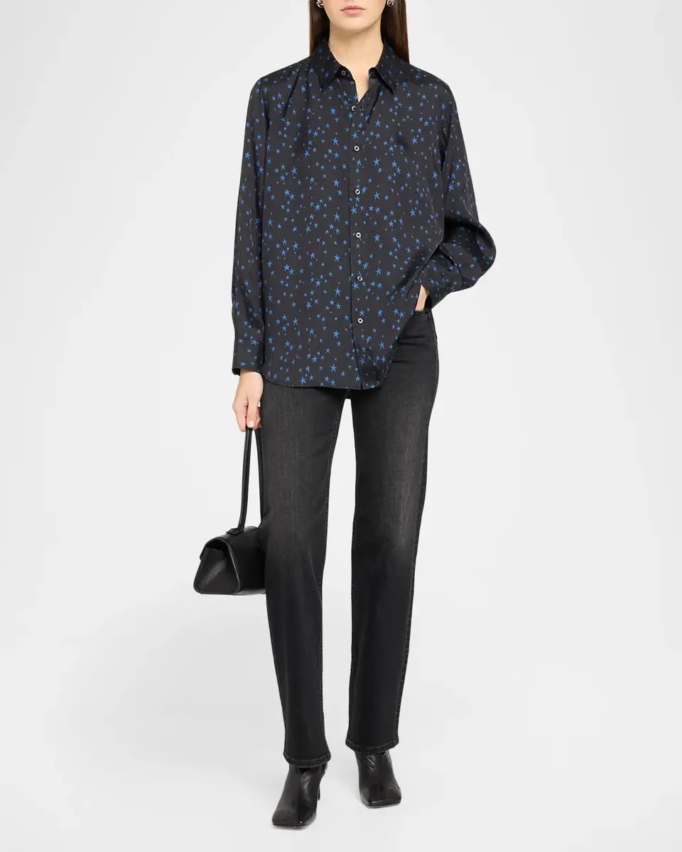 Mother The Bestie Silk-Blend Shirt | Thumbnail 2 Mother The Bestie Silk-Blend Shirt | Thumbnail 2