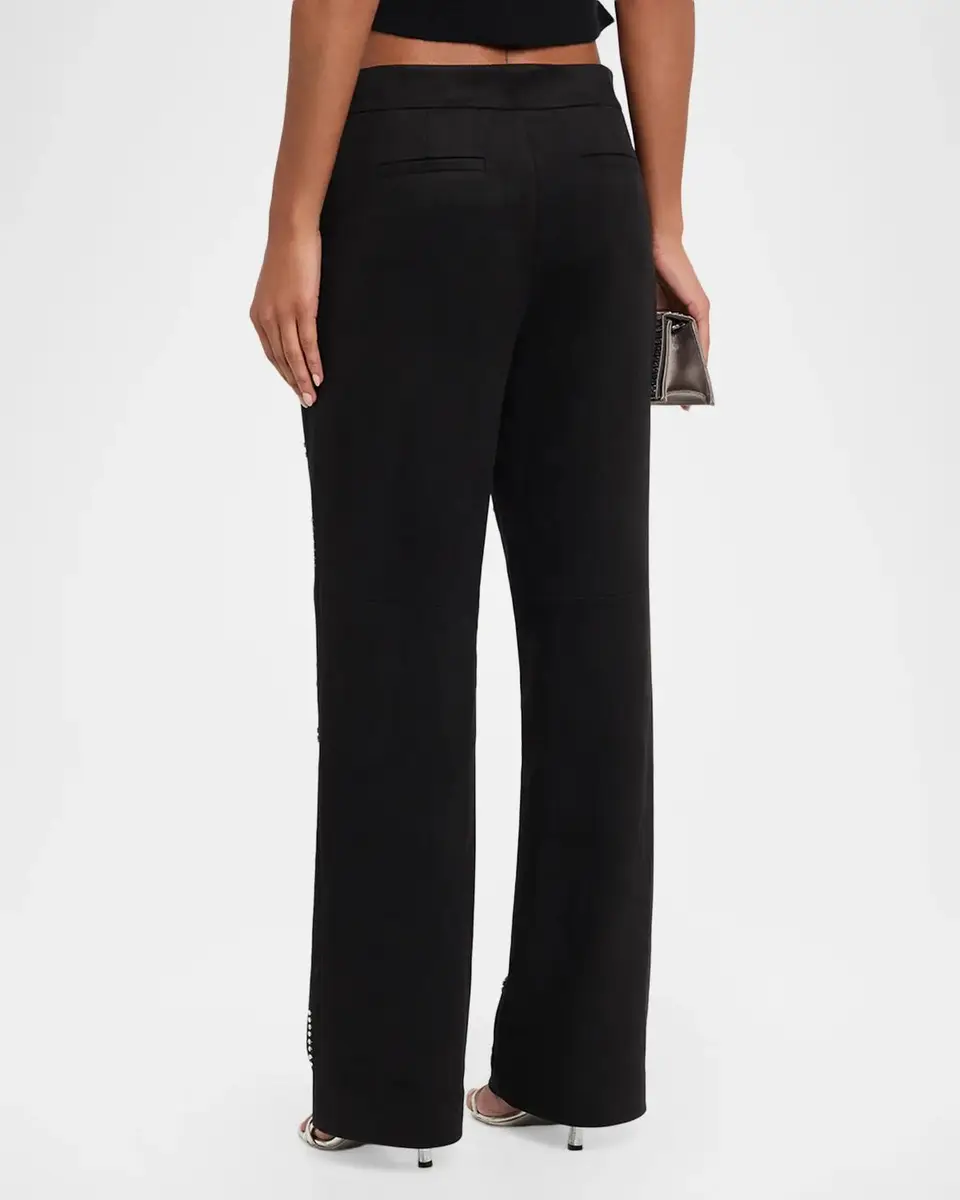 Elie Tahari The Amara Rhinestone Straight-Leg Pants | Thumbnail 3