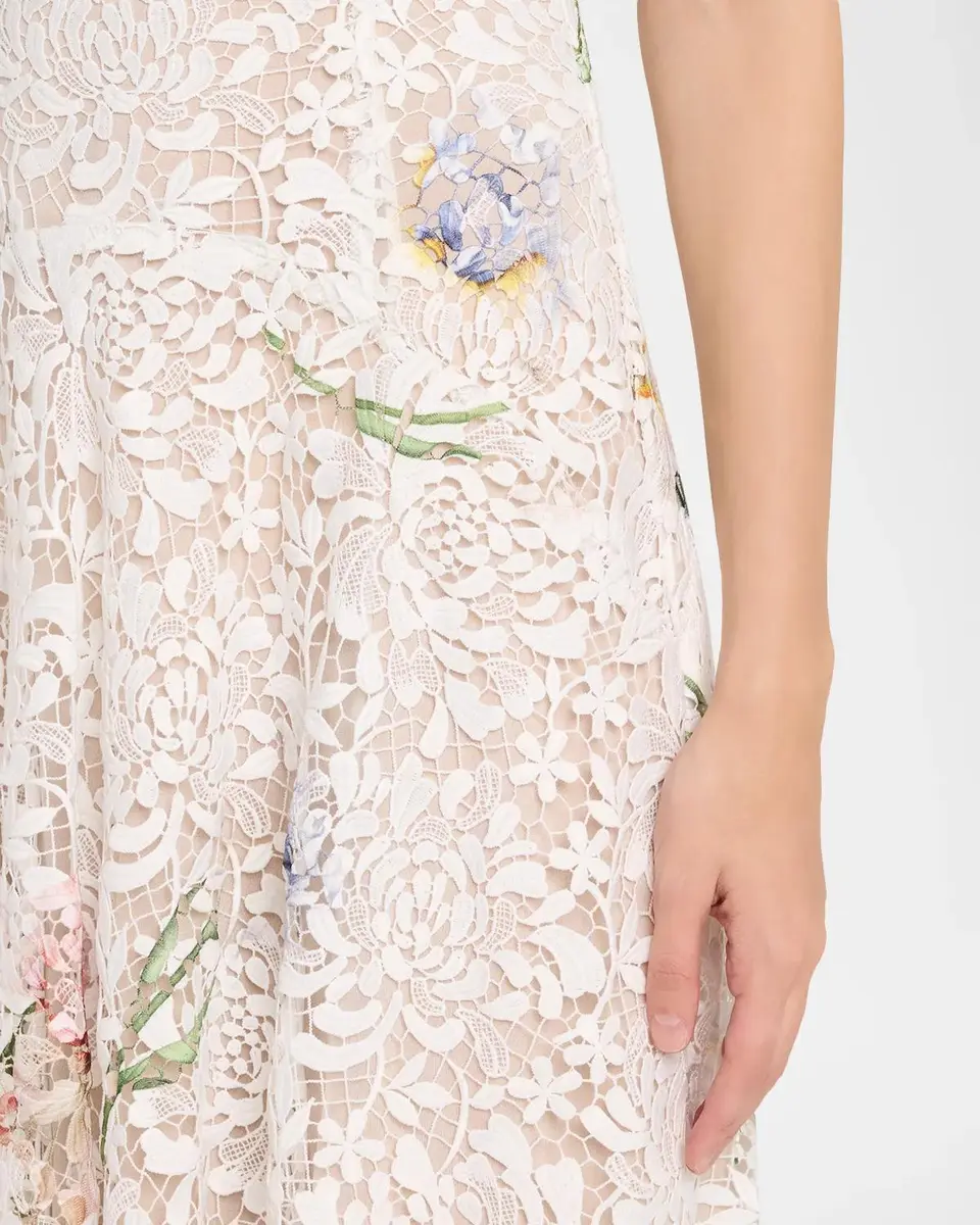 Oscar de la Renta Dégradé Iris Guipure Sleeveless Dress | Thumbnail 5 Oscar de la Renta Dégradé Iris Guipure Sleeveless Dress | Thumbnail 5