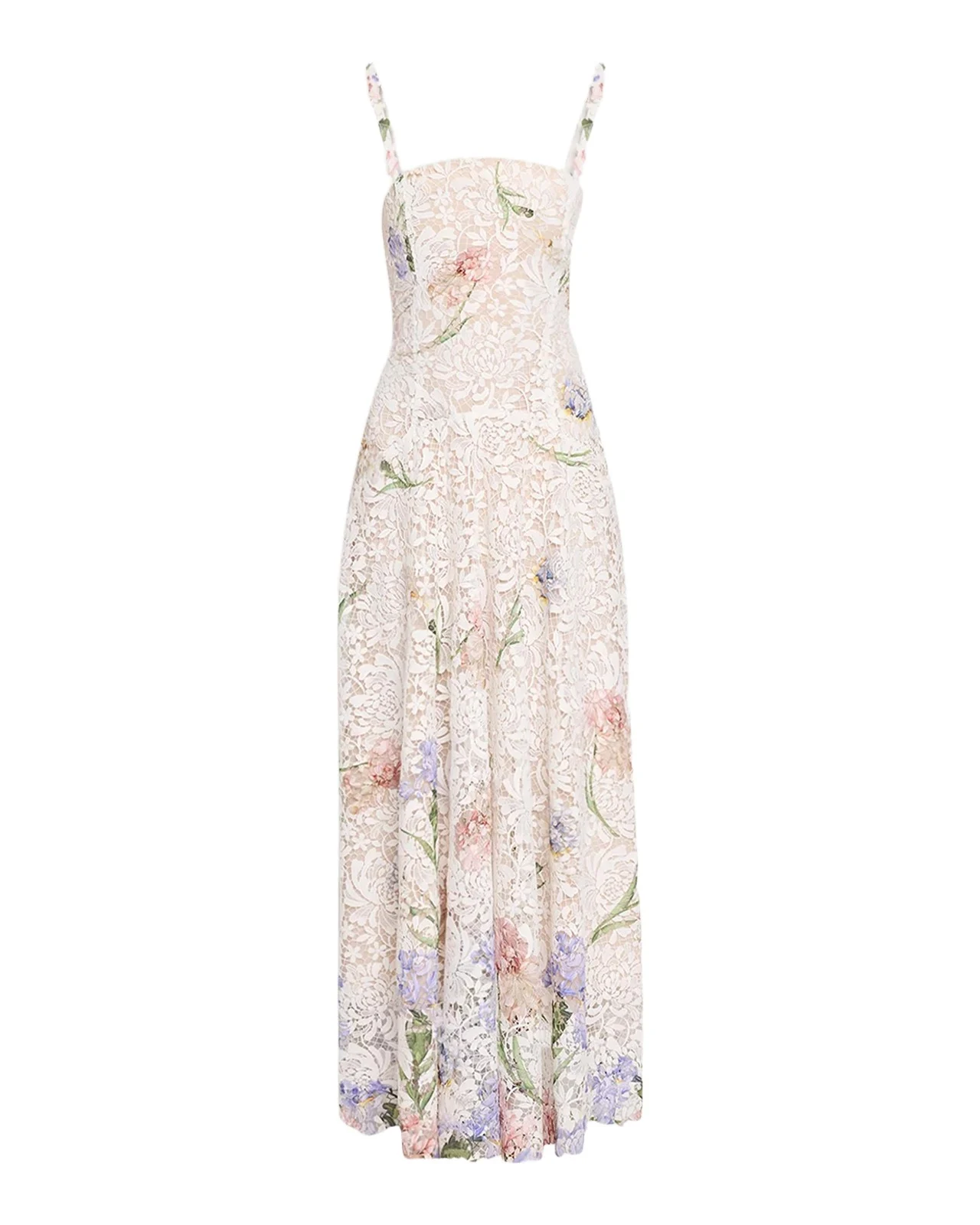 Oscar de la Renta Dégradé Iris Guipure Sleeveless Dress