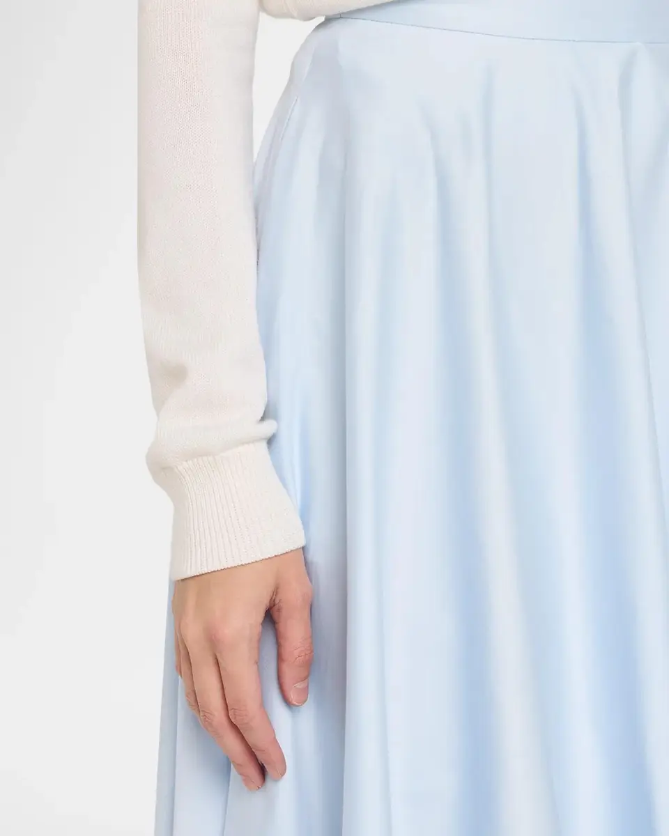 Oscar de la Renta Cotton Poplin Sateen Midi Circle Skirt | Thumbnail 5 Oscar de la Renta Cotton Poplin Sateen Midi Circle Skirt | Thumbnail 5