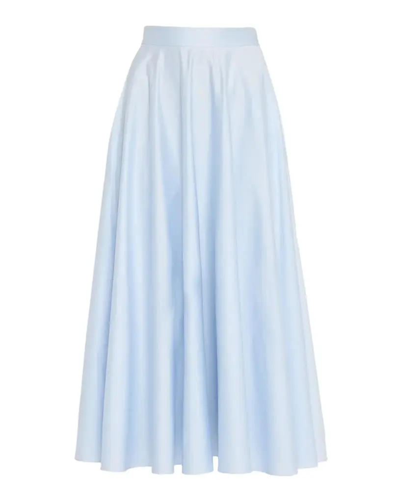 Cotton Poplin Sateen Midi Circle Skirt Cotton Poplin Sateen Midi Circle Skirt