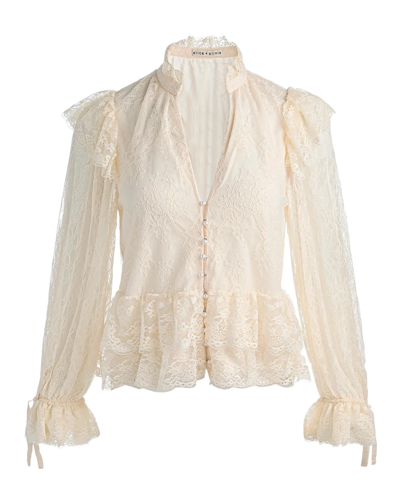 Wilhelmina Lace Ruffle Blouse Wilhelmina Lace Ruffle Blouse
