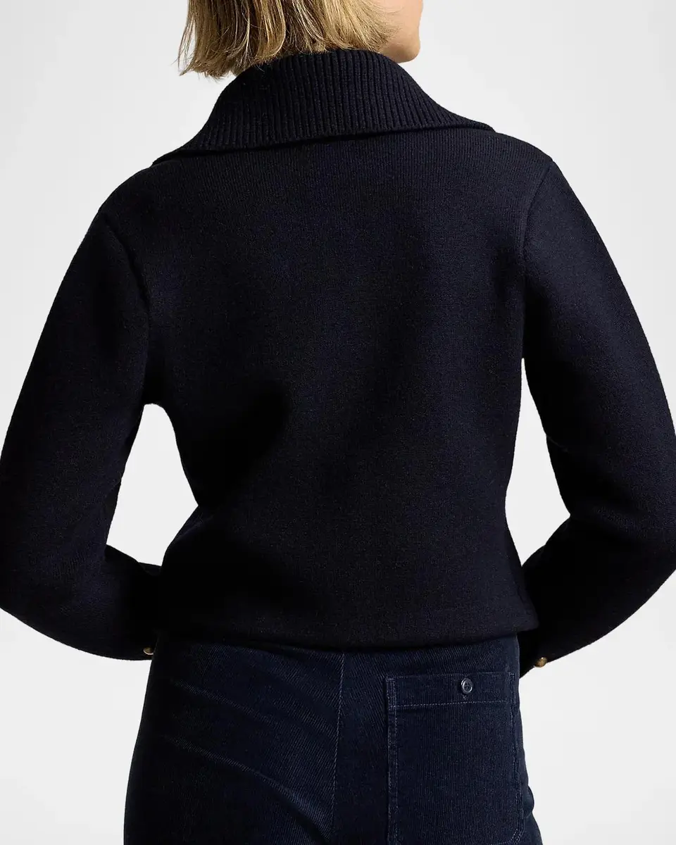 Polo Ralph Lauren Double-Breasted Wool-Blend Knit Jacket | Thumbnail 3 Polo Ralph Lauren Double-Breasted Wool-Blend Knit Jacket | Thumbnail 3