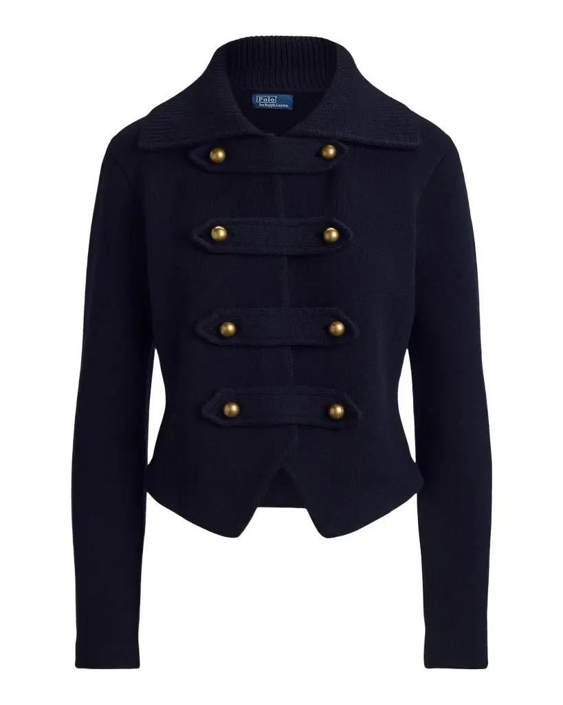 Polo Ralph Lauren Double-Breasted Wool-Blend Knit Jacket