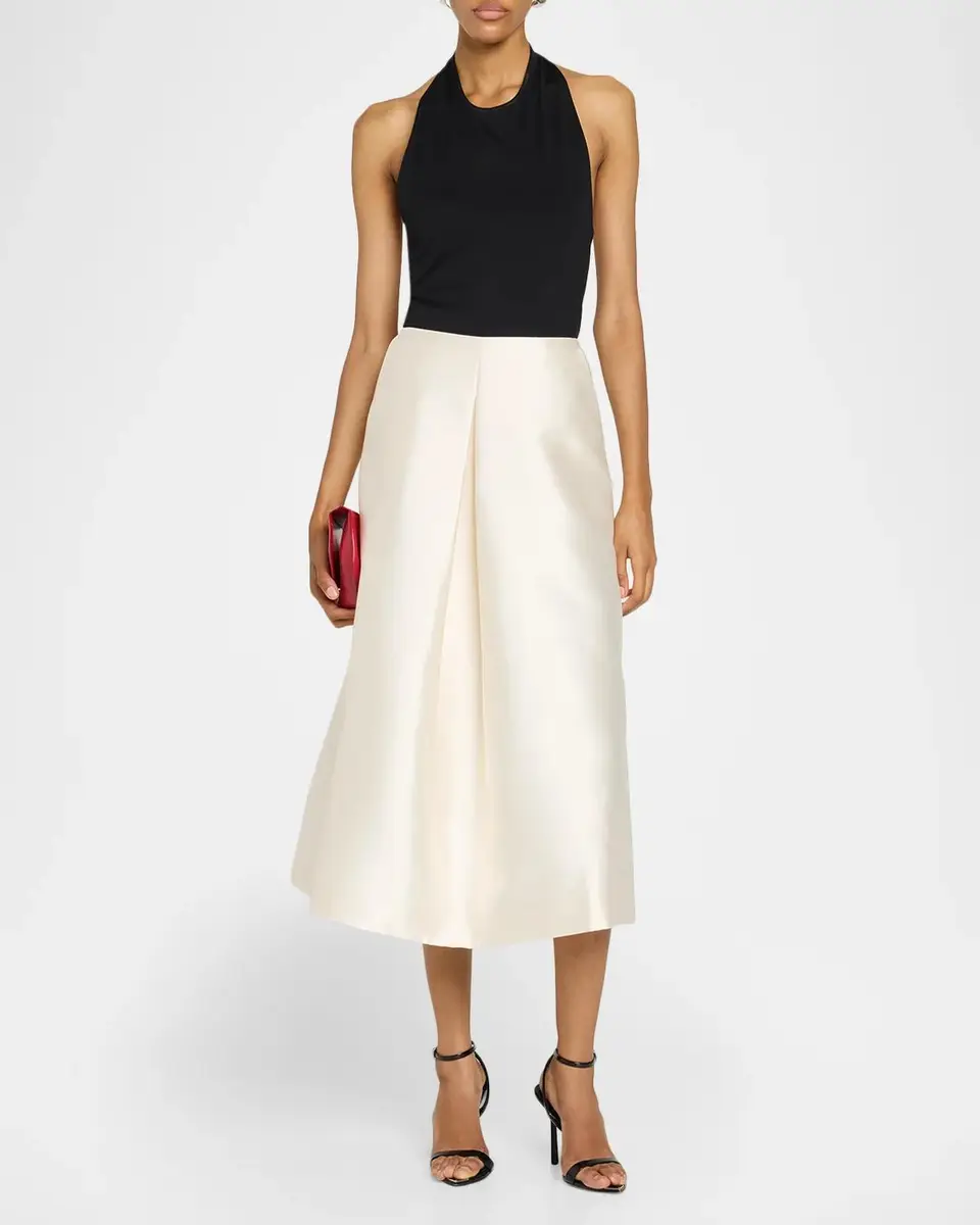 Simkhai Vexa Satin Midi Skirt | Thumbnail 2