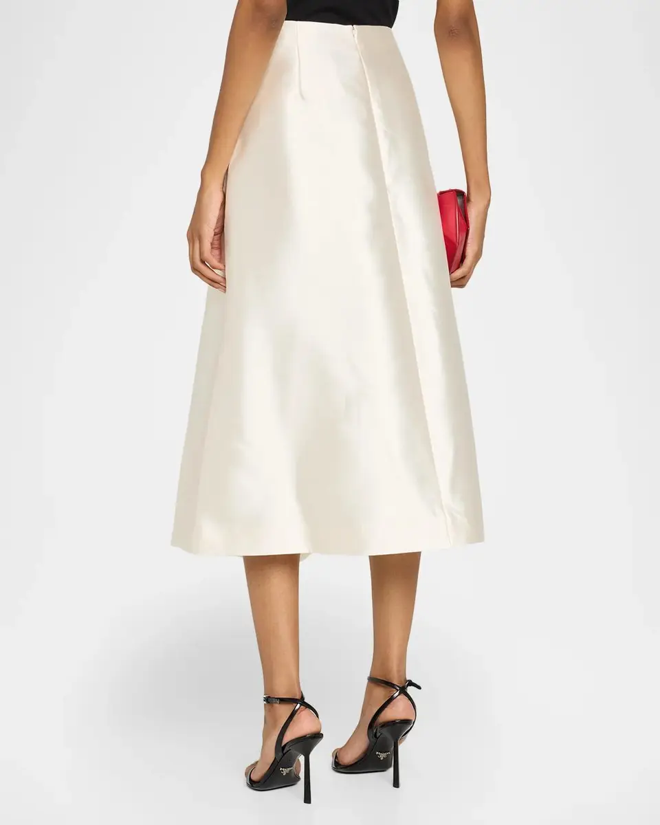 Simkhai Vexa Satin Midi Skirt | Thumbnail 3