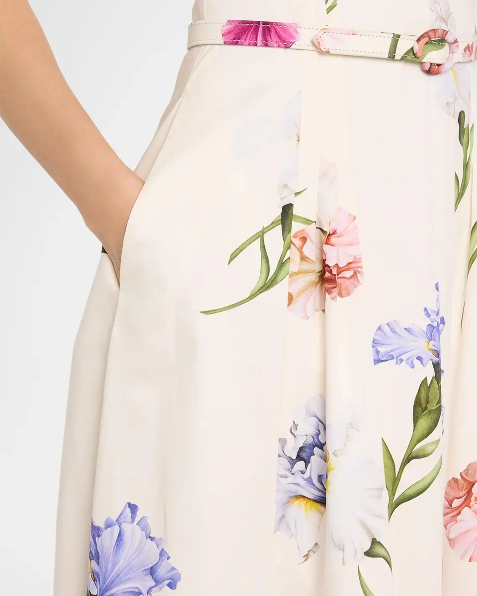 Oscar de la Renta Sleeveless Dégradé Iris Cotton Poplin Dress | Thumbnail 5 Oscar de la Renta Sleeveless Dégradé Iris Cotton Poplin Dress | Thumbnail 5