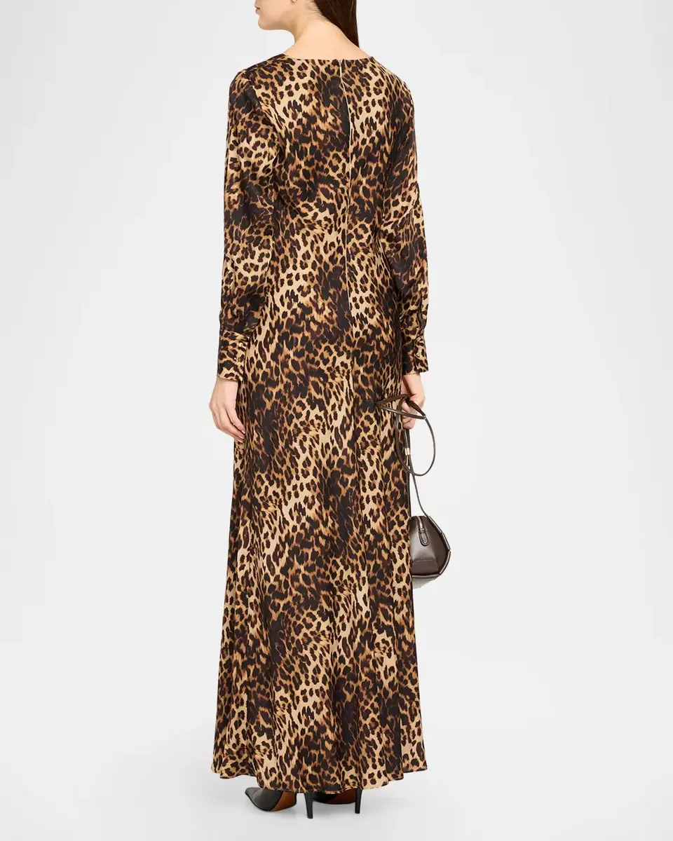 Elie Tahari Lauren Leopard Print Silk-Blend Dress | Thumbnail 3 Elie Tahari Lauren Leopard Print Silk-Blend Dress | Thumbnail 3