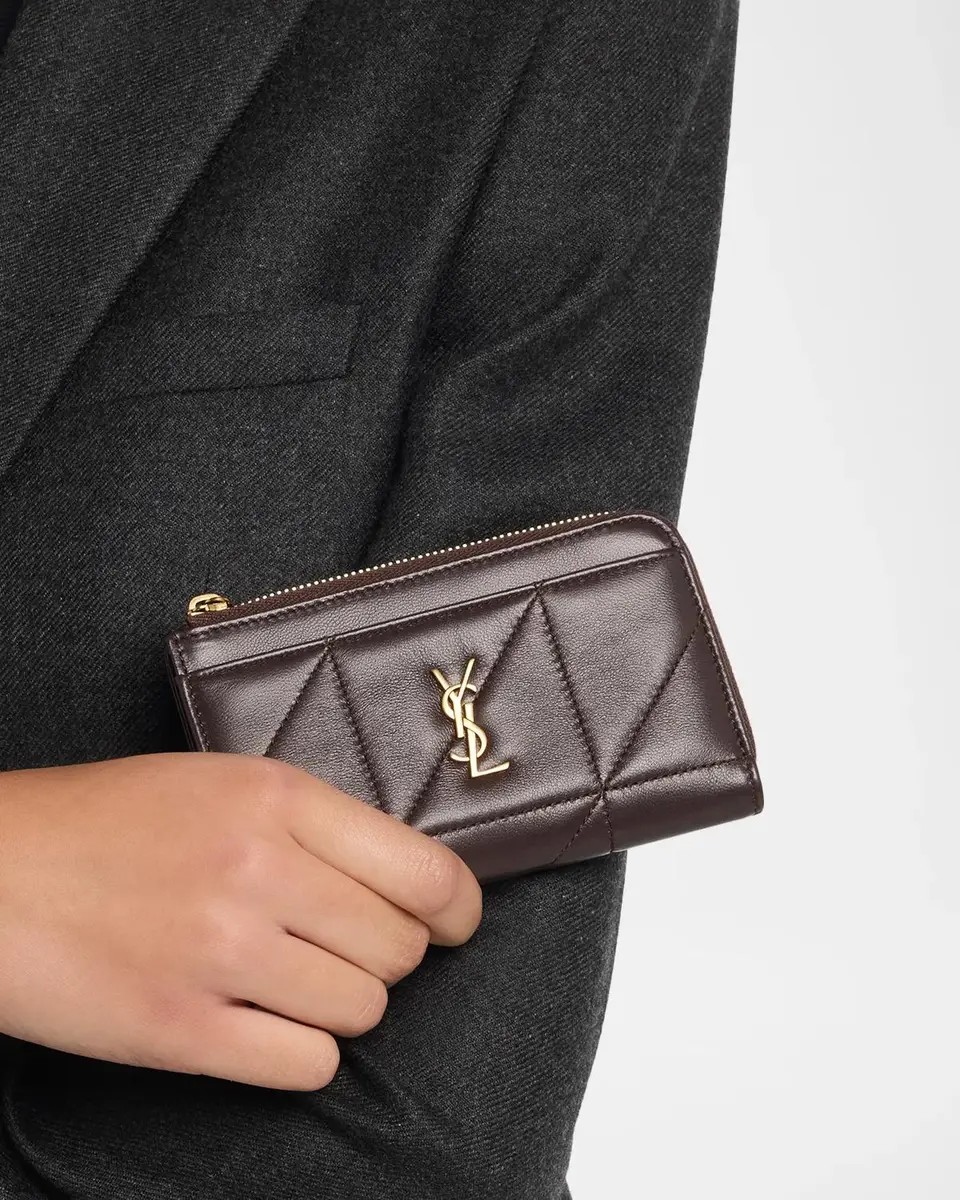 Saint Laurent Jamie Quilted Leather Card Case | Thumbnail 2 Saint Laurent Jamie Quilted Leather Card Case | Thumbnail 2
