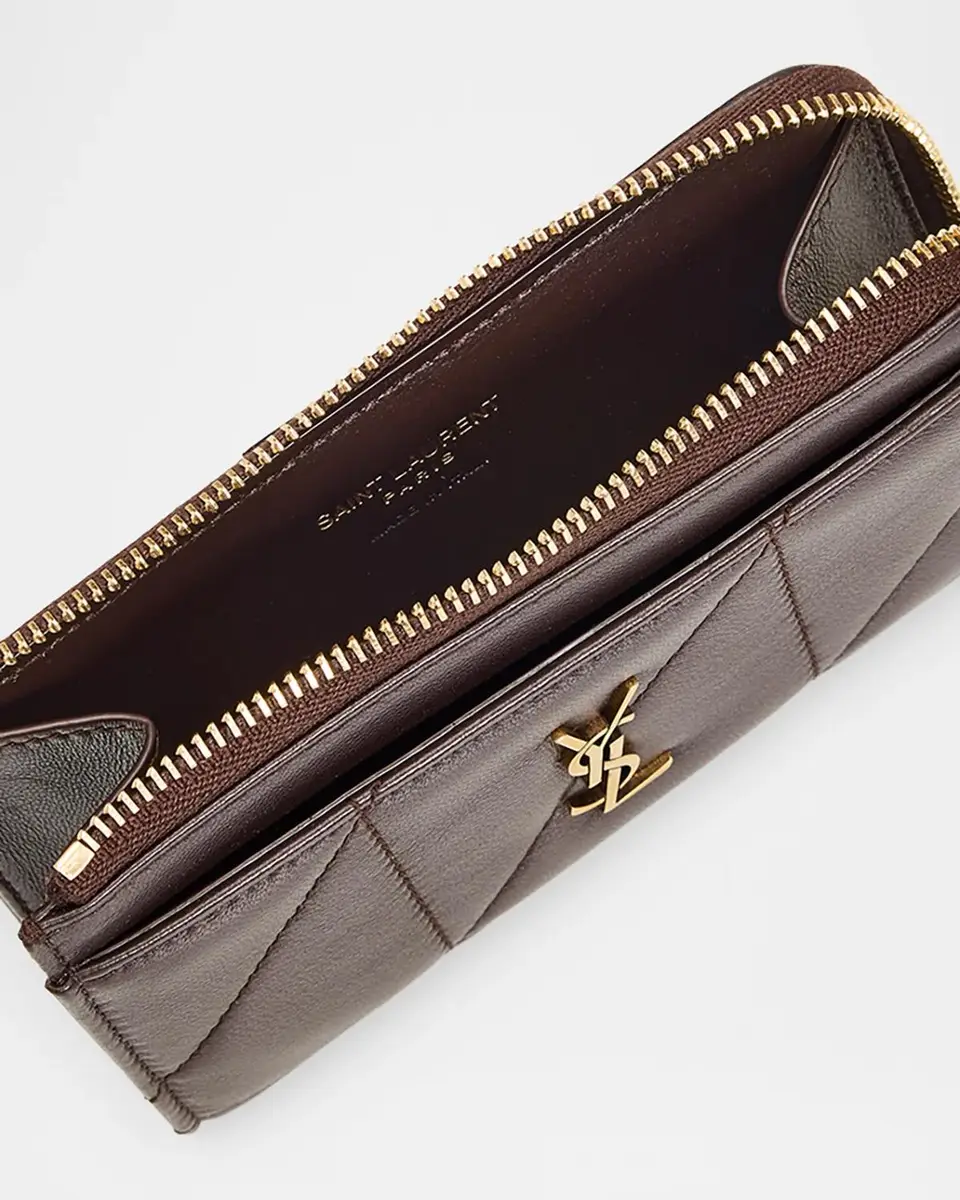 Saint Laurent Jamie Quilted Leather Card Case | Thumbnail 4 Saint Laurent Jamie Quilted Leather Card Case | Thumbnail 4