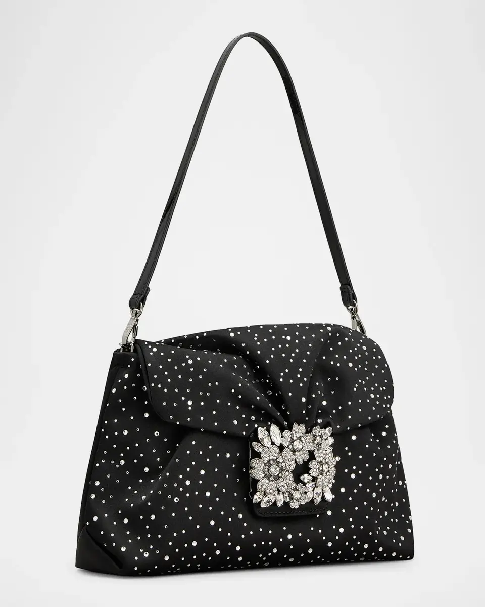 Roger Vivier Bouquet Mini Rhinestone Satin Shoulder Bag | Thumbnail 2 Roger Vivier Bouquet Mini Rhinestone Satin Shoulder Bag | Thumbnail 2