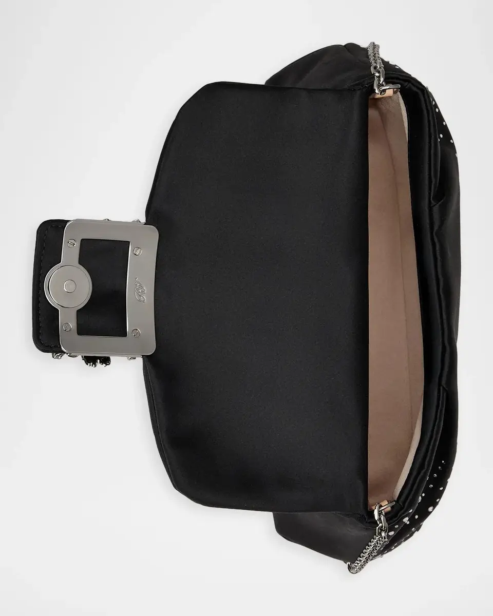 Roger Vivier Bouquet Mini Rhinestone Satin Shoulder Bag | Thumbnail 3 Roger Vivier Bouquet Mini Rhinestone Satin Shoulder Bag | Thumbnail 3